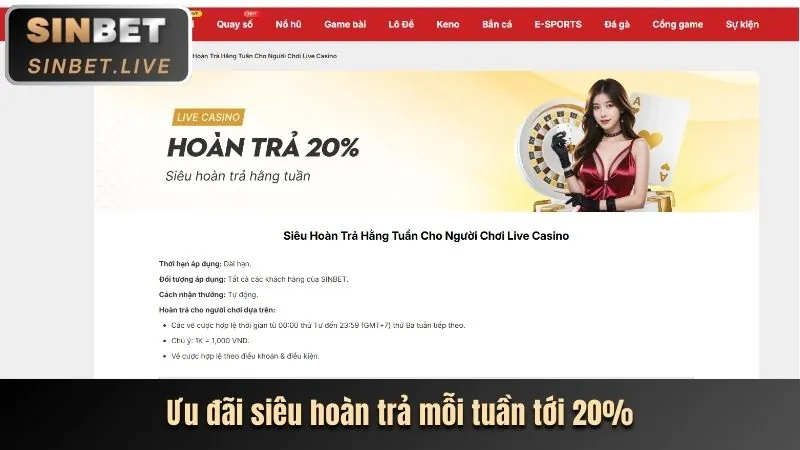 Hoàn trả cược thể thao hàng tuần tại cwin app